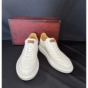 Mezlan White Leather Apron Sneaker Men's 13M New Open Box Spain A20208